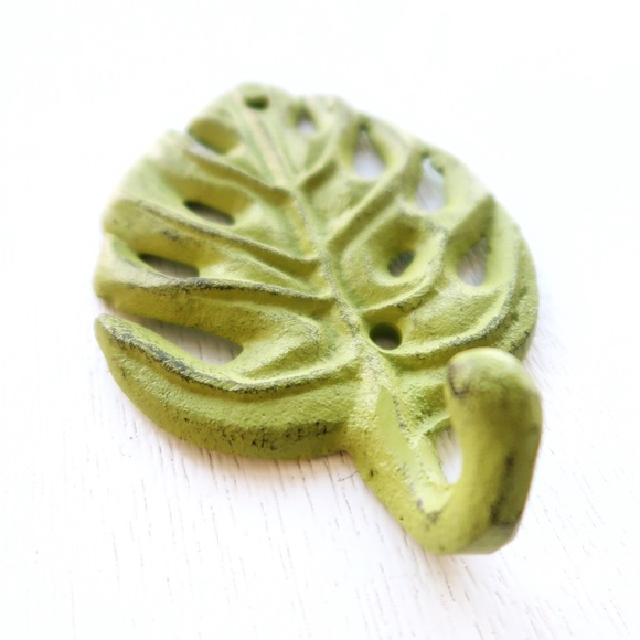 SOLD Monstera Cast Iron Coat Hanger - Picture 2 of 3